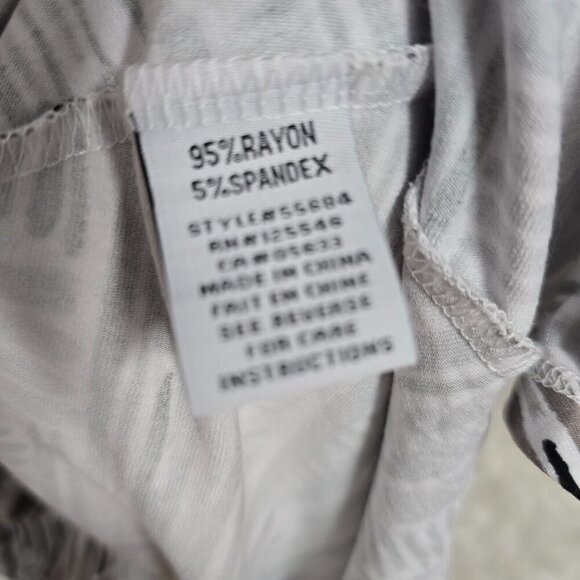 Habitat Gray Pullover Dress Large Artsy Stretch 3/4 Sleeve Casual Above Knee - Picture 8 of 14